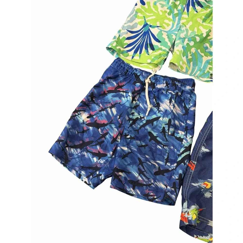 Hanna Andersson  Lands' End Boys 4-5 XS-S Swim Shorts Trunks  6 Piece Bundle Lot